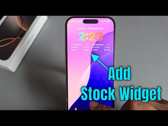 iPhone 16 Pro/Max: How to add stock widget iPhone lockscreen & Customize