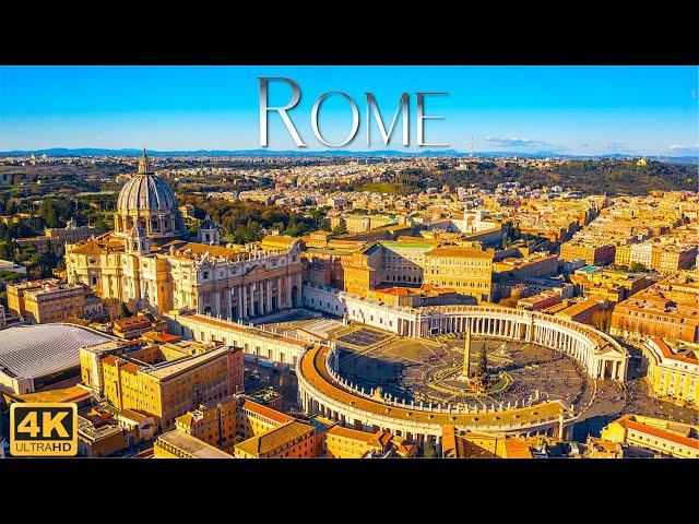 Beautiful Rome 4K • Peaceful Relaxation Film with Italian Music