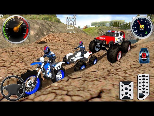 Motor Dirt Police Bike, Quad Bike, Police Monster Truck Impossible Driver #1 - Android Gameplay FHD