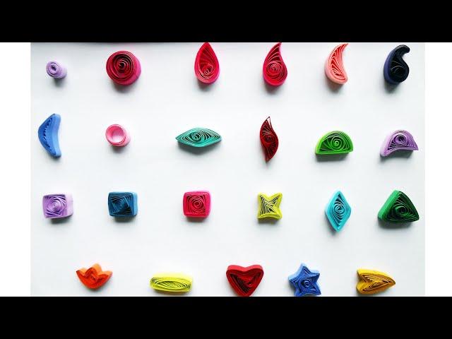 How to Make 40 Basic Quilling Shapes - Tutorial Part 1 for Beginners