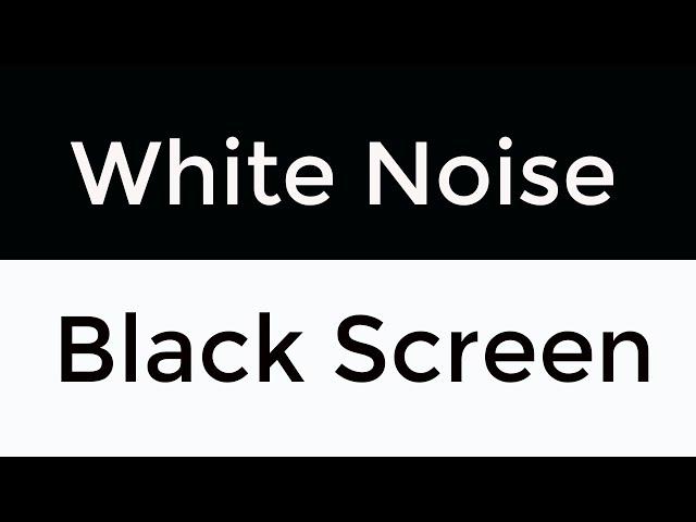 White Noise Black Screen | No Ads | Perfect Sleep Aid for Babies & Adults