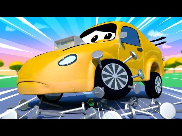 Tom der Abschleppwagen -  Tom der Abschleppwagen hilft Tyler dem Rennauto - Cartoons für Kinder  