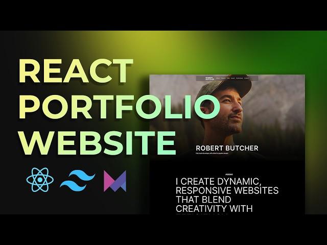 Build and Deploy Responsive React portfolio website | Framer Motion | Tailwind CSS