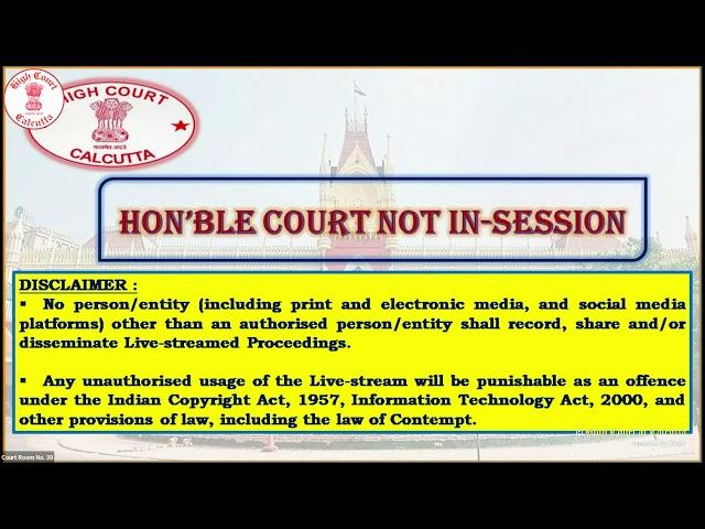 31 July 2024 | Court Room No. 39 | Live Streaming of the Court proceedings.