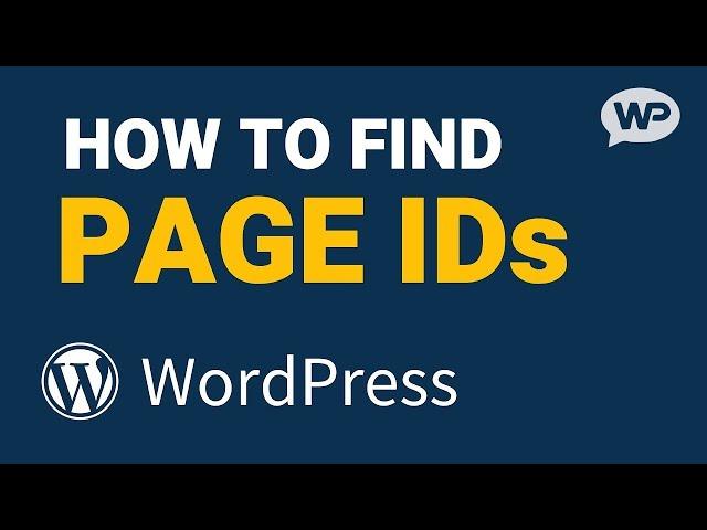 How to Find PAGE ID in WordPress (and POST ID)