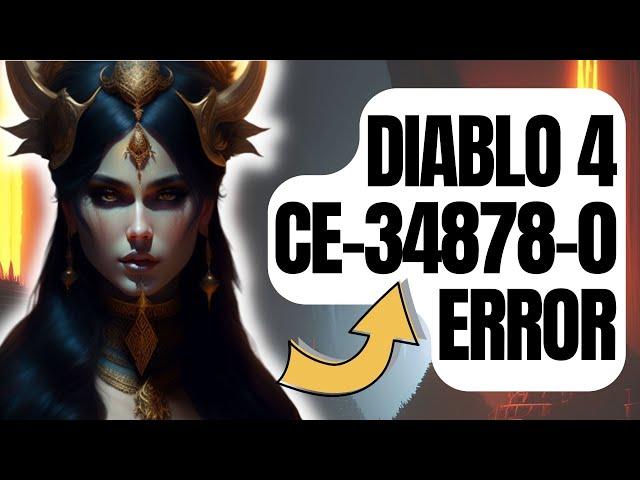 How To Fix Diablo 4 CE-34878-0 Error | PS4 | PS5