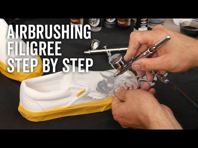 Filigree Flourish Using PocketGraFX Airbrush Stencils — A Video Tutorial with Scott MacKay