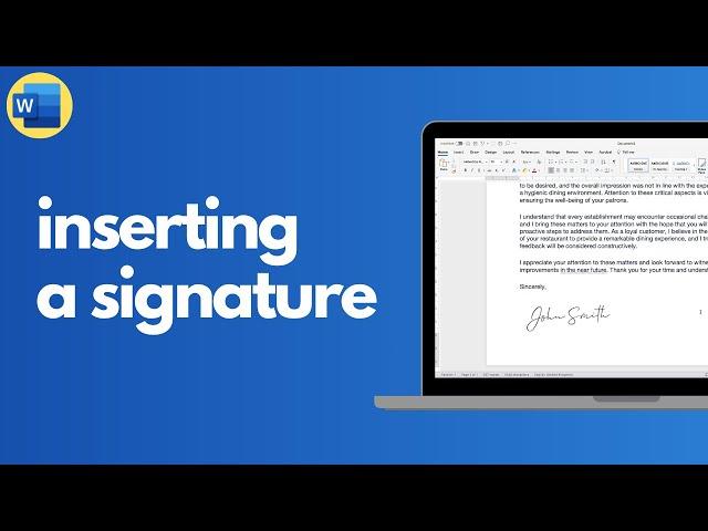 How to add a signature to a document in Microsoft Word