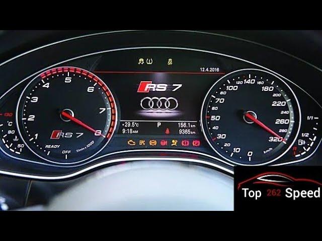 Audi RS7 (2013 )  750 л.с Сумасшедший разгон  и максималка