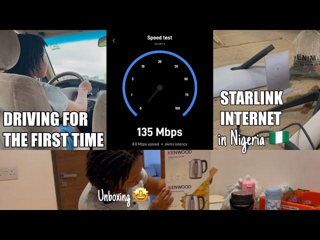 LEARNING TO DRIVE IN NIGERIA | UNBOXING & INSTALLING STARLINK