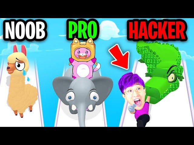 NOOB vs PRO vs HACKER In ZOO - HAPPY ANIMALS!? (ALL LEVELS!)