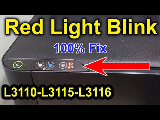 Epson L3100, L3110, L3115, L3116,L3150 red light blink Solutions // Service Required Solutions