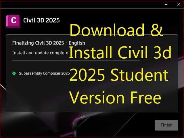 [FREE] AutoCAD Civil 3d 2025 download install || Student Version Free