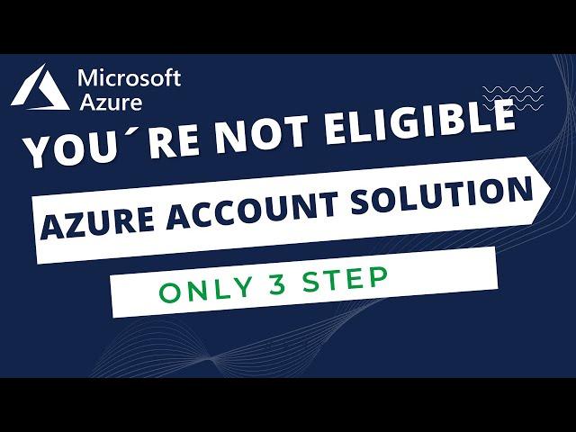 You´re Not Eligible For An Azure Free Account Solution | Microsoft Azure Free 200$ Credit | Free RDP