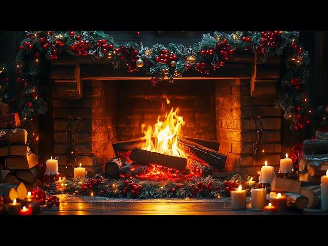 Christmas Fireplace  Crackling Fire for Cozy Christmas [No Music]