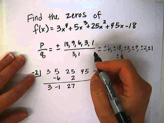 Finding complex zeros of a polynomial function
