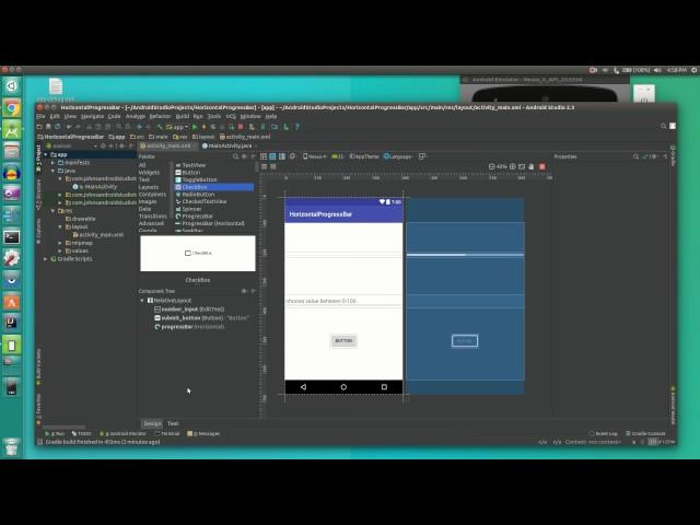 How to use progress bar Android Studio