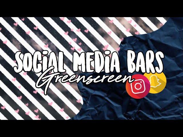 Social media bar greenscreen||editingwithjake