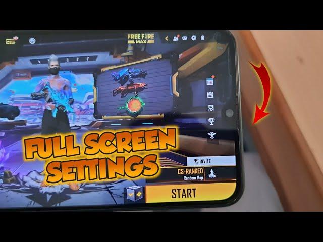 Free Fire Max Full Screen Settings | Free Fire Max Full Notch Screen On Kaise Kare | Tech Nilesh