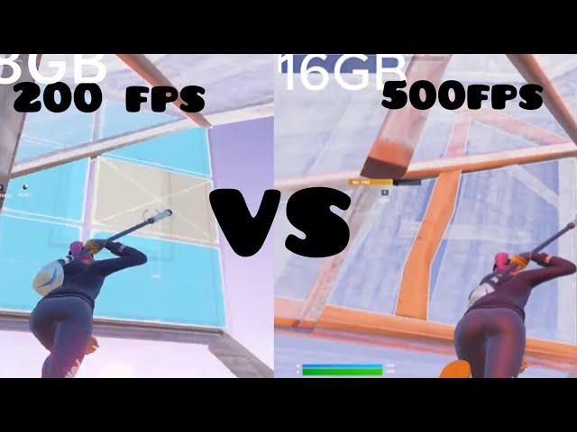 8GB Ram VS 16GB Ram (Fortnite)