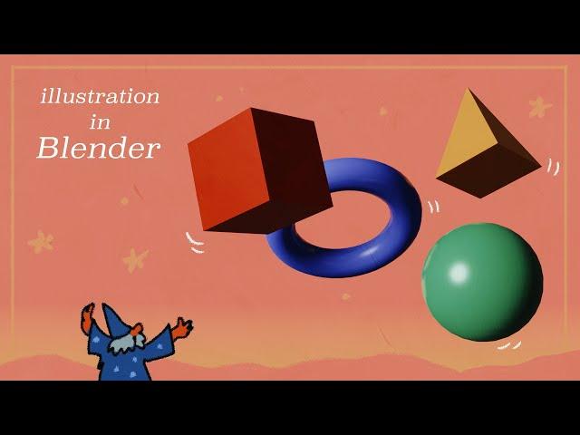 how I approach illustration in Blender!