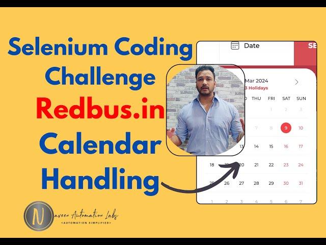 Selenium Coding Challenge : #RedBus Calendar Scenario [Complexity : Medium]