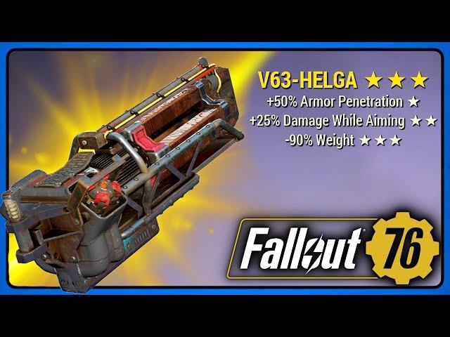 Fallout 76: V63-Helga - The New Gatling Laser - It's a Miss!