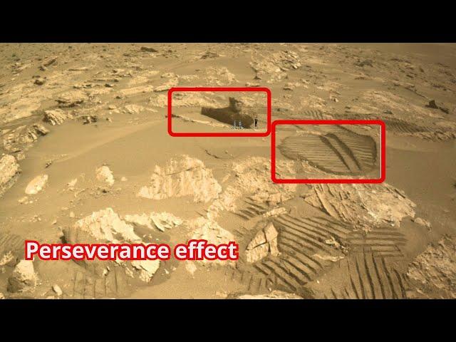 Life on Mars UHD, NASA's Perseverance capture Wheel trace, elaborate schematic of steamship Sol 1183