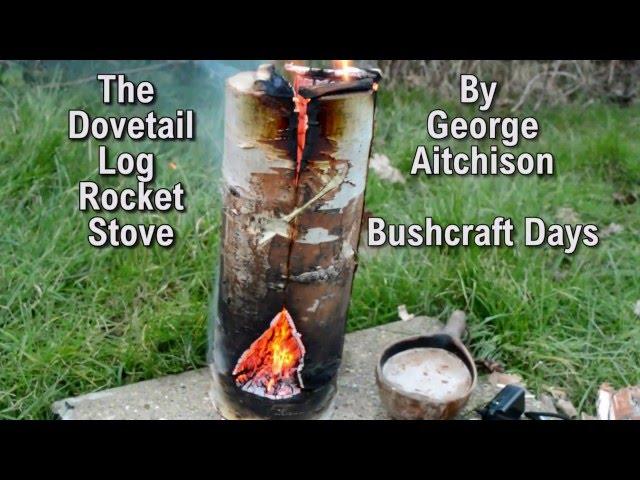 Dovetail Log Rocket Stove