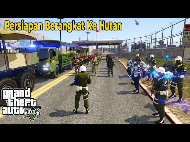 Konvoi Pasukan Gabungan TNI AD,Kopassus Dan Marinir Ke Markas KKB! GTA 5 Mod Indonesia