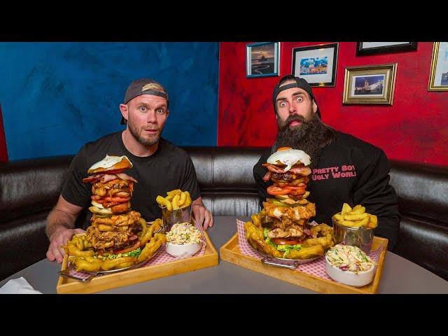 THAT UNBEATEN BURGER CHALLENGE WITH THAT SWEARY PERSONAL TRAINER GUY...JAMES SMITH | BeardMeatsFood