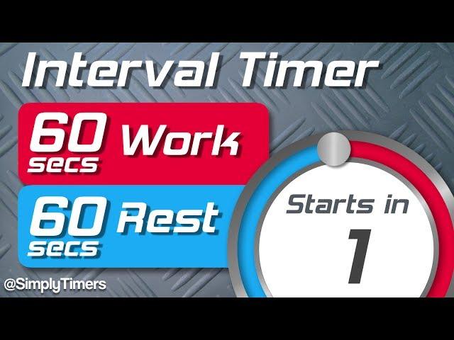 60 sec work 60 sec rest Interval Timer (60/60 interval timer) up to 60 reps