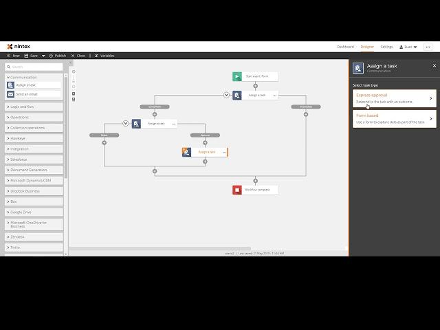 Passing data from start forms and task forms in Nintex Workflow Cloud