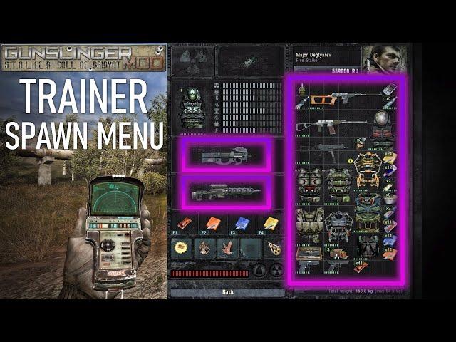 S.T.A.L.K.E.R. CoP GUNSLINGER Mod: Spawn Menu/ TRAINER