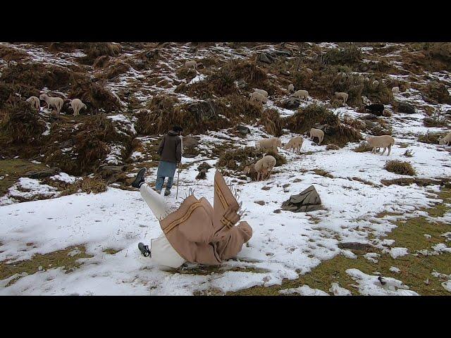 The life of bakarwal in the snow || sheep headers || village life bakarwal life