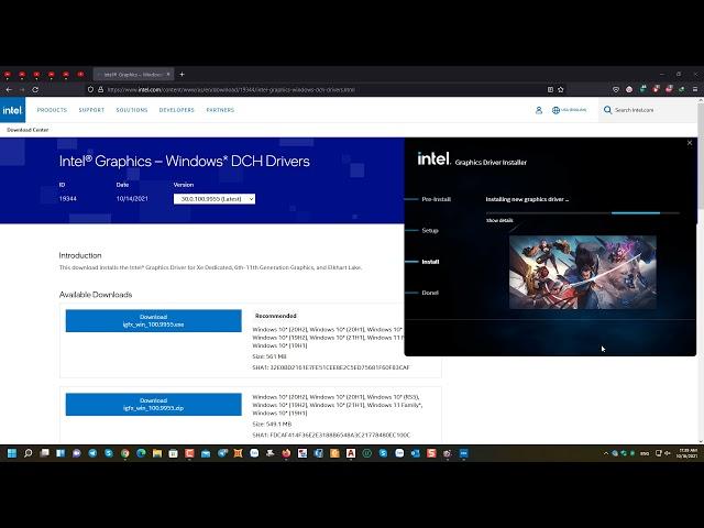 How to download and install Intel® Graphics – Windows* DCH Drivers