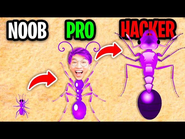 NOOB vs PRO vs HACKER In ANTS.IO!? (ALL LEVELS!)