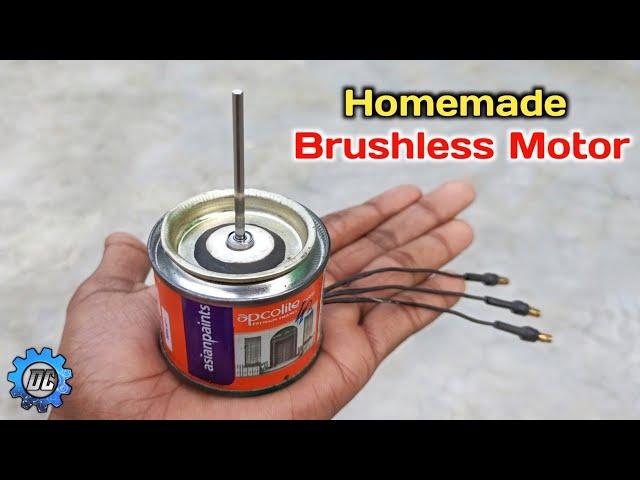 खाली पेंट के डिब्बे से बनाएं Brushless DC Motor || How to make Brushless motor at home