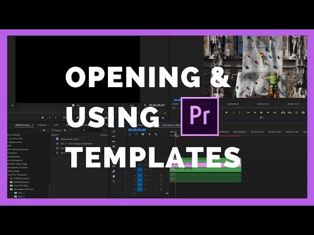 How to Open A Premiere Pro Templates in an Existing Premiere Pro Projects