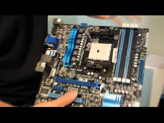 ASUS F1A75-M Pro AMD A75 Socket FM1 Crossfire Motherboard Unboxing & First Look Linus Tech Tips