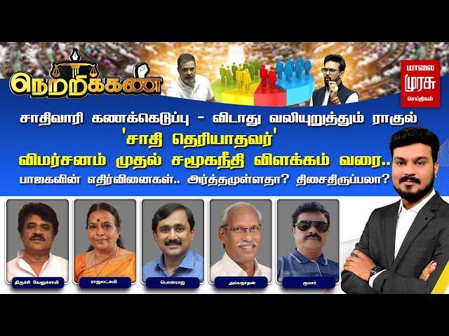 LIVE |  'சாதி தெரியாதவர்' விமர்சனம் முதல் சமூகநீதி விளக்கம் வரை.. | Rahul Gandhi | Netrikann