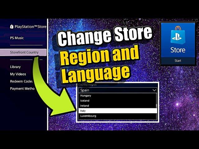 How to Change PSN Country Region and Change LANGUAGE in Playstation 4 Store