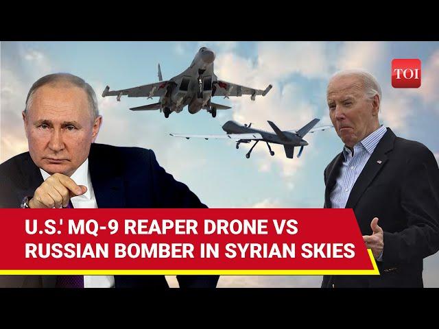 U.S.' Reaper Drone Flies Dangerously Close To Russian Su-34. Watch What Happened Next