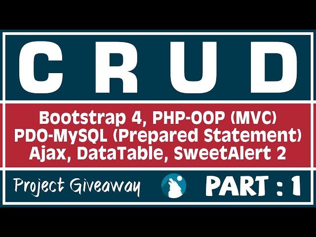 #1 CRUD App Using PHP-OOP, PDO-MySQL & Ajax | Introduction, Demo | Giveaway 