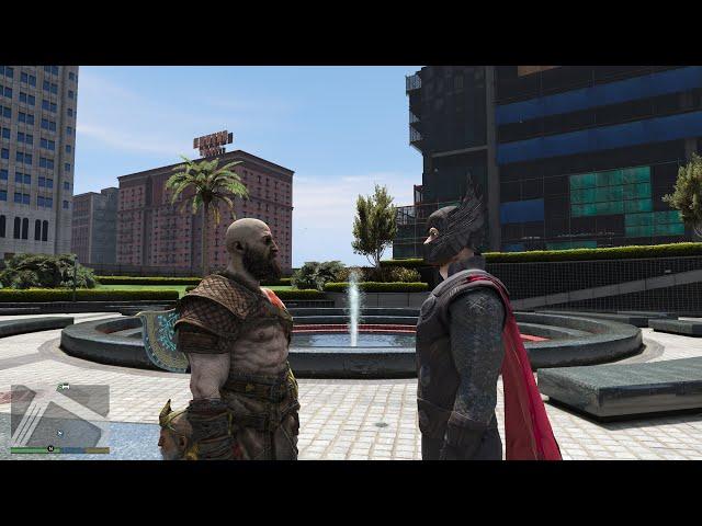 Kratos vs. Thor - Epic Battle (GTA 5)