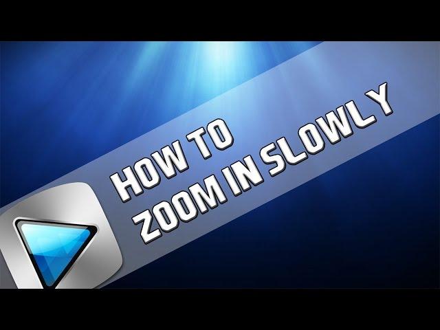 How To: Zoom in Slowly in Sony Vegas Pro 11, 12 and 13