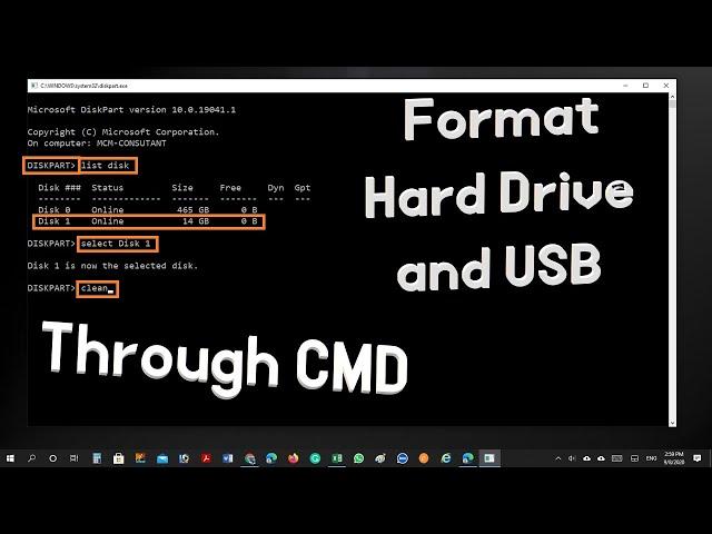 How to format external hard drive cmd windows 10/11