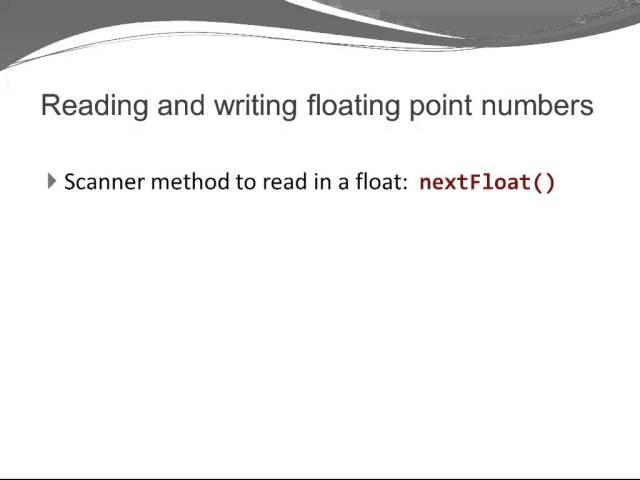 Java Basics - double float