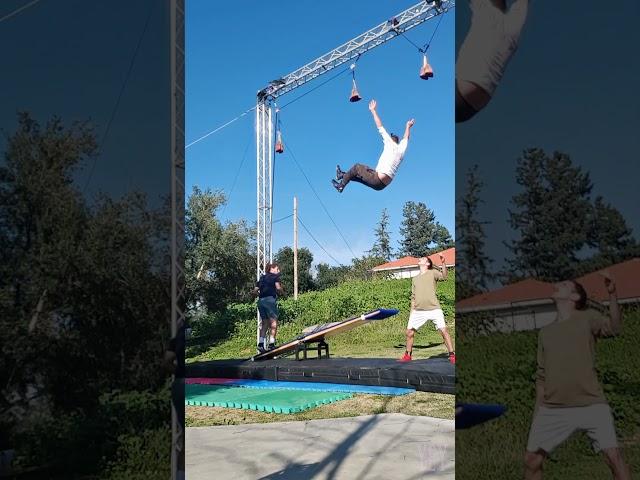 Insane Teeterboard Flip Goes Wrong #TeeterboardFail #StuntGoneWrong #ExtremeSports #YesEpicYes