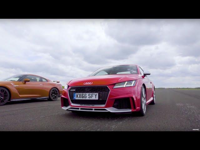 Drag Race! Audi TT RS Vs Nissan GTR | Top Gear